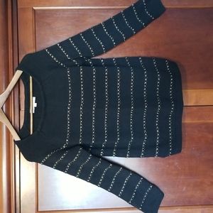 LOFT black and gold sweater